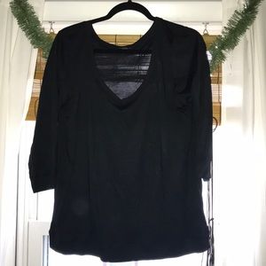 3/4 Sleeved Black Shirt
